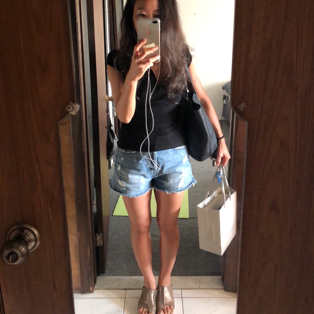Zara high waisted jean shorts